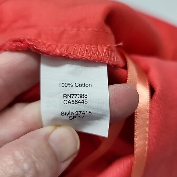 J Crew Factory The Pencil Skirt Poppy (Salmon) Double Serge Cotton Skirt Size 0 - Picture 6 of 11